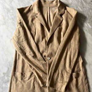 Majestic Paris for Neiman Marcus Linen Knit Blazer (Button Front, Darker Tone)